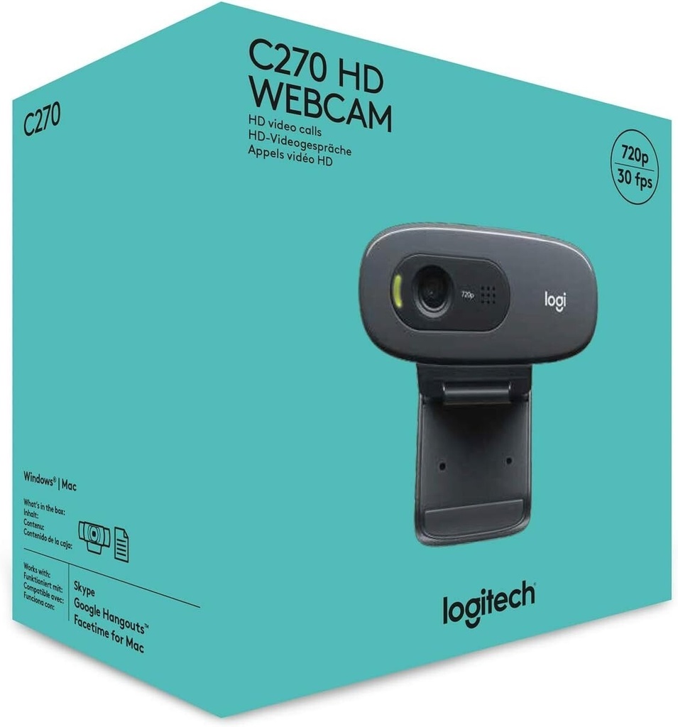 [LOG-WEBCAM-HD-C270] Webcam Logitech HD C270/ 1280 x 720 HD